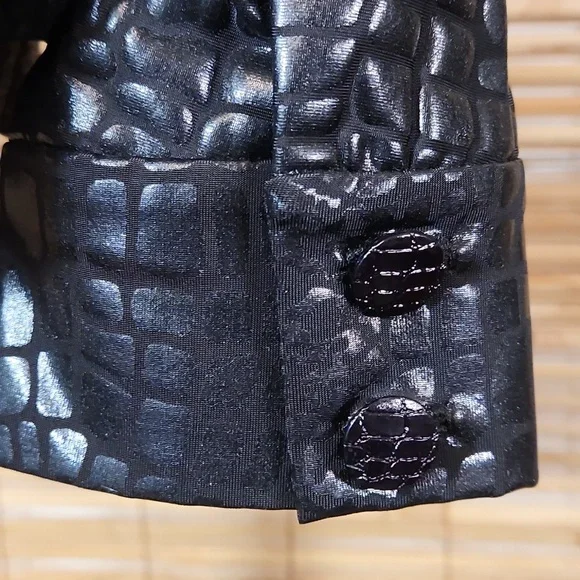 Ruched Sleeve Stretch Track Jacket - Picture 8 of 11